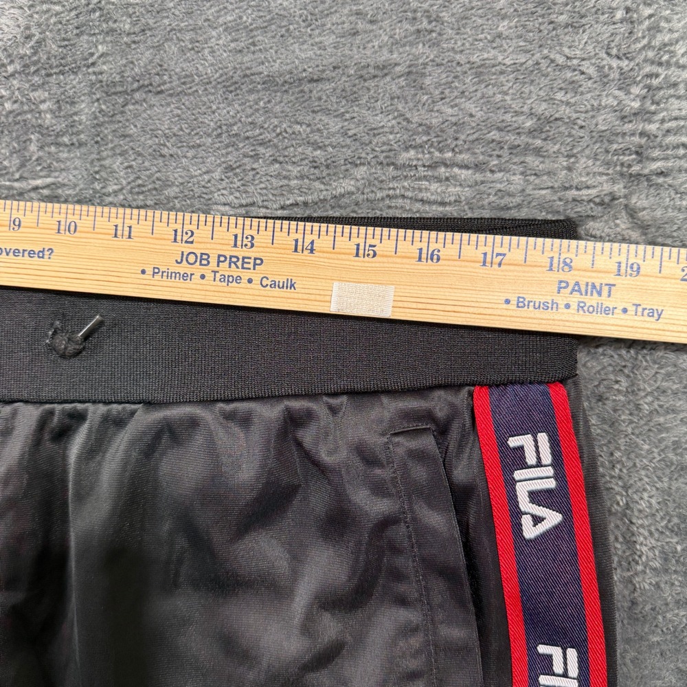 FILA Track Pants Womens XL Black Logo Tape Ankle Zip Sportswear - Picture 4 of 12
